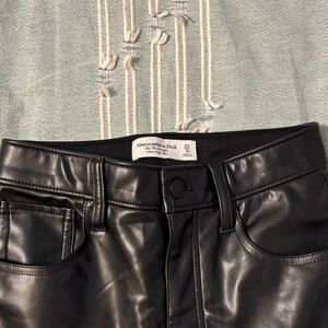 Abercrombie & Fitch Black Leather Pants